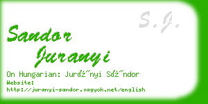 sandor juranyi business card